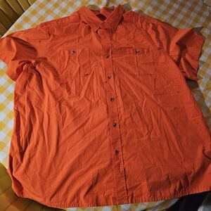 KingSize Men's Big & Tall Plus Size Orange Button Front Shirt Size 3XL